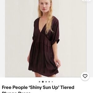 Free People Deep Purple Tiered Dress